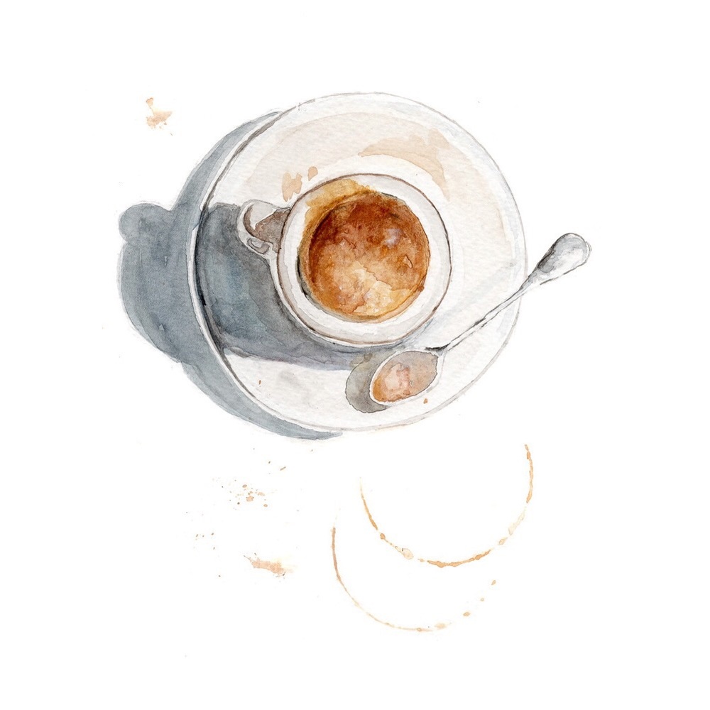 Print of ORIGINAL Watercolour Painting ☕️ Espresso - Picture 2 of 6